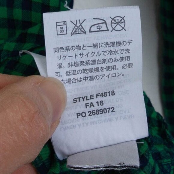 J. Crew Womens Plaid Gingham Button Shirt Size 8 Green Long Sleeve Preppy Work - Picture 8 of 10